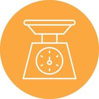 Weighing Machine Line Multi Circle Icon vector