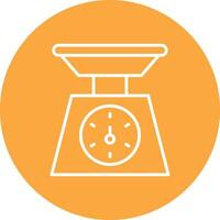 Weighing Machine Line Multi Circle Icon vector