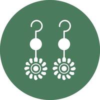 Earrings Glyph Multi Circle Icon vector