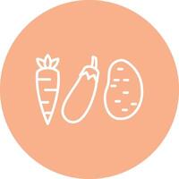 Vegetables Line Multi Circle Icon vector