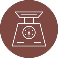 Weigh Scale Line Multi Circle Icon vector
