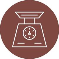 Weigh Scale Line Multi Circle Icon vector