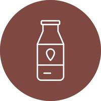 Milk Bottle Line Multi Circle Icon vector