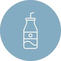 Soda Bottle Line Multi Circle Icon vector