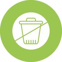 Zero Waste Glyph Multi Circle Icon vector