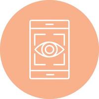 Eye Recognition Line Multi Circle Icon vector