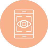 Eye Recognition Line Multi Circle Icon vector