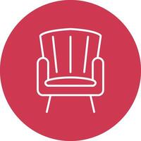 Armchair Line Multi Circle Icon vector