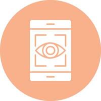 Eye Recognition Glyph Multi Circle Icon vector
