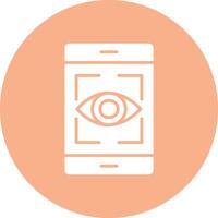 Eye Recognition Glyph Multi Circle Icon vector