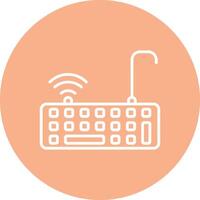 Keyboard Line Multi Circle Icon vector