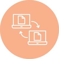Data Sharing Line Multi Circle Icon vector