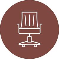 Office Chair Line Multi Circle Icon vector