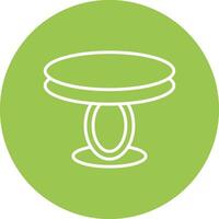 Dining Table Line Multi Circle Icon vector