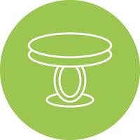 Dining Table Line Multi Circle Icon vector