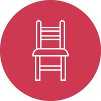 Dining Chair Line Multi Circle Icon vector