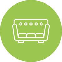 Sofa Line Multi Circle Icon vector