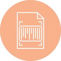 Barcode Line Multi Circle Icon vector