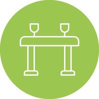 Table Line Multi Circle Icon vector