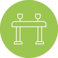 Table Line Multi Circle Icon vector