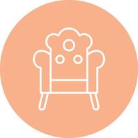 Armchair Line Multi Circle Icon vector