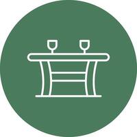 Table Line Multi Circle Icon vector