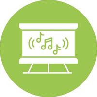 Music Class Glyph Multi Circle Icon vector