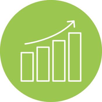 Data Analytics Line Multi Circle Icon vector