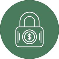 Padlock Line Multi Circle Icon vector