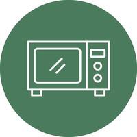 Microwave Line Multi Circle Icon vector