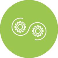 Devops Line Multi Circle Icon vector