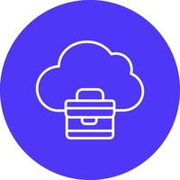 Cloud Line Multi Circle Icon vector