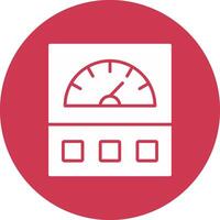 Ammeter Glyph Multi Circle Icon vector