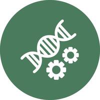 Genetics Glyph Multi Circle Icon vector