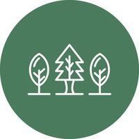 Forest Line Multi Circle Icon vector