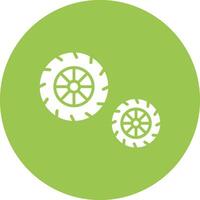 Tires Glyph Multi Circle Icon vector