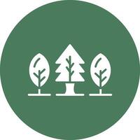 Forest Glyph Multi Circle Icon vector