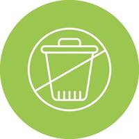 Zero Waste Line Multi Circle Icon vector