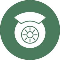 Brake Disc Glyph Multi Circle Icon vector