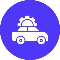 Car Repair Glyph Multi Circle Icon vector