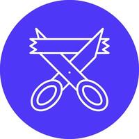 Scissors Line Multi Circle Icon vector