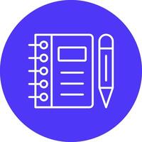 Notebook Line Multi Circle Icon vector