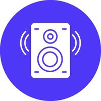 Speaker Glyph Multi Circle Icon vector