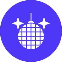 Disco Ball Glyph Multi Circle Icon vector