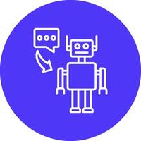 Robot Line Multi Circle Icon vector