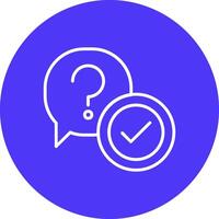 Question Line Multi Circle Icon vector