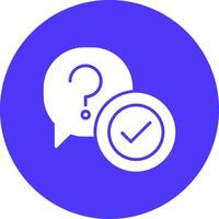 Question Glyph Multi Circle Icon vector