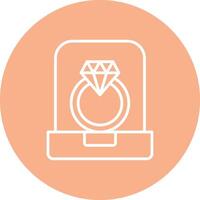 Diamond Ring Line Multi Circle Icon vector