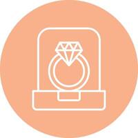 Diamond Ring Line Multi Circle Icon vector