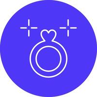 Wedding Ring Line Multi Circle Icon vector